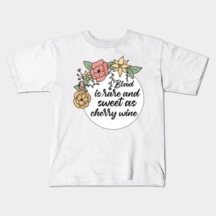 Cherry Wine Flowers Kids T-Shirt